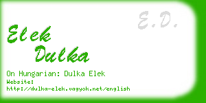 elek dulka business card